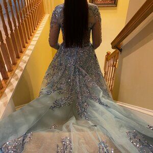 Stunning Blue Embellished Gown